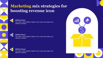 Marketing Mix Strategies For Boosting Revenue Icon
