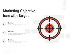 Marketing objective icon with target