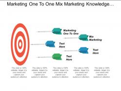 Marketing one to one mix marketing knowledge management cpb