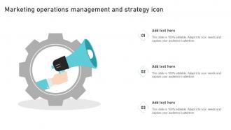 Marketing Operations Management And Strategy Icon