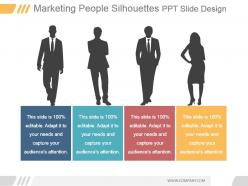 Marketing people silhouettes ppt slide design