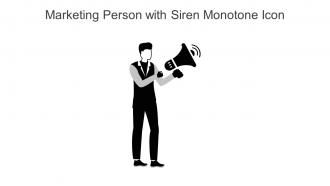 Marketing Person With Siren Monotone Icon In Powerpoint Pptx Png And Editable Eps Format