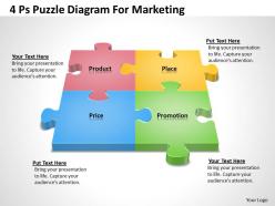 Marketing plan 4 ps puzzle diagram for powerpoint templates ppt backgrounds slides 0617