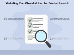 Marketing Plan Checklist Icon For Product Launch
