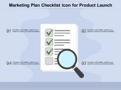 Marketing plan checklist icon for product launch