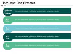 Marketing plan elements ppt powerpoint presentation file graphics download cpb