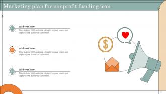 Marketing Plan For Nonprofit Funding Icon