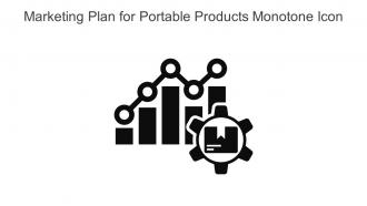 Marketing Plan For Portable Products Monotone Icon In Powerpoint Pptx Png And Editable Eps Format