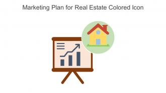 Marketing Plan For Real Estate Colored Icon In Powerpoint Pptx Png And Editable Eps Format