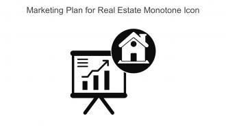 Marketing Plan For Real Estate Monotone Icon In Powerpoint Pptx Png And Editable Eps Format