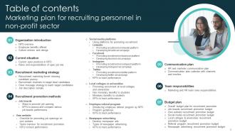 Marketing Plan For Recruiting Personnel In Non Profit Sector Powerpoint Presentation Slides Strategy CD V Impactful Best