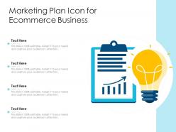 Marketing plan icon for ecommerce business