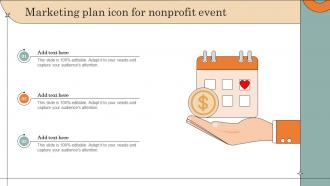 Marketing Plan Icon For Nonprofit Event