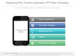 Marketing plan timeline illustration ppt slide templates