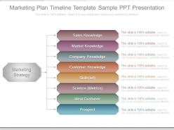 Marketing plan timeline template sample ppt presentation