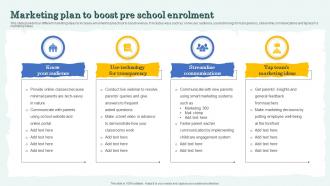 Marketing Plan To Boost Pre School Enrolment