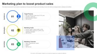 Marketing Plan To Boost Product Sales