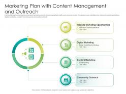 Marketing plan with content management and outreach