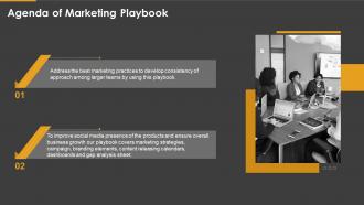 Marketing playbook agenda of marketing playbook ppt powerpoint icons tips slide