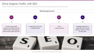 Marketing Playbook On Privacy Drive Organic Traffic With SEO Ppt Slides Icons