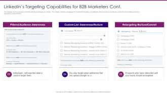 Marketing Playbook On Privacy Linkedins Targeting Capabilities For B2B Marketers