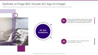 Marketing Playbook On Privacy Optimize On Page SEO Include ALT Tags For Images