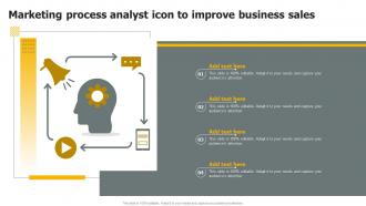 Marketing Process Analyst Icon To Improve Business Sales