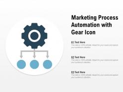 Marketing process automation with gear icon