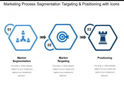 Marketing Process Segmentation Targeting And Positioning With Icons