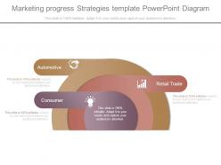 Marketing progress strategies template powerpoint diagram