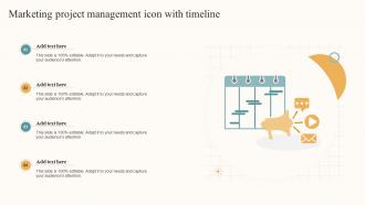 Marketing Project Management Icon With Timeline