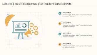 Marketing Project Management Plan Icon For Business Growth