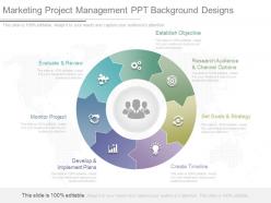 Marketing project management ppt background designs