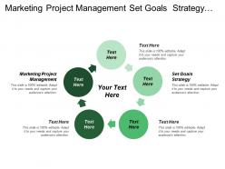 Marketing project management set goals strategy business objectives