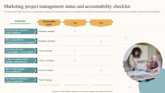 Marketing Project Management Status And Accountability Checklist