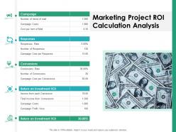 Marketing project roi calculation analysis