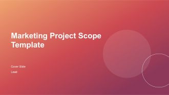 Marketing Project Scope Template PPT Structure ACP