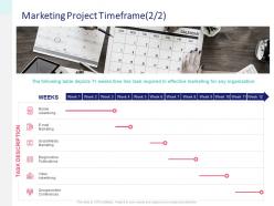 Marketing project timeframe calender ppt powerpoint presentation slides