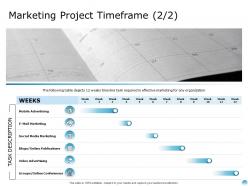 Marketing project timeframe social media marketing ppt powerpoint presentation show