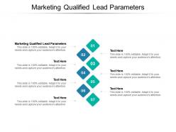 Marketing qualified lead parameters ppt powerpoint presentation icon show cpb