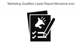 Marketing Qualified Leads Report Monotone Icon In Powerpoint Pptx Png And Editable Eps Format