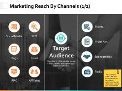 Marketing reach by channels ppt powerpoint presentation file gridlines