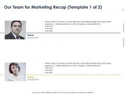 Marketing recap proposal template powerpoint presentation slides