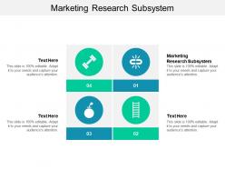 Marketing research subsystem ppt powerpoint presentation professional format cpb