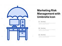 Marketing Risk Management With Umbrella Icon