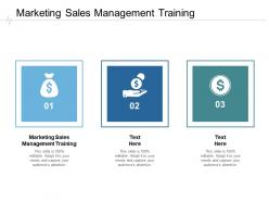 Marketing sales management training ppt powerpoint presentation slides visual cpb