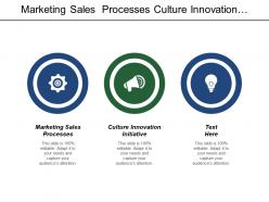Marketing sales processes culture innovation initiative process excellence