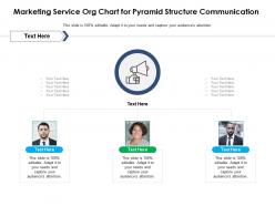Marketing service org chart for pyramid structure communication infographic template
