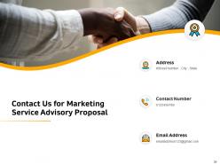 Marketing Services Advisory Proposal Powerpoint Presentation Slides