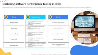 Marketing Software Performance Testing Metrics